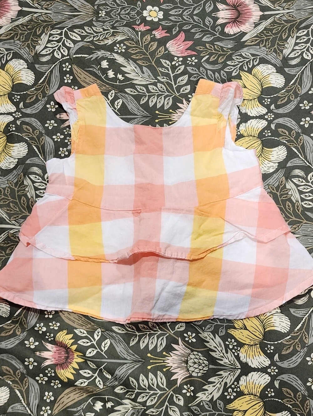 Janie and Jack Gingham Peplum Top